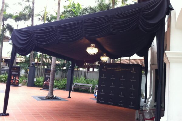 Black Tent 16ftx20ft at Raffles Hotel